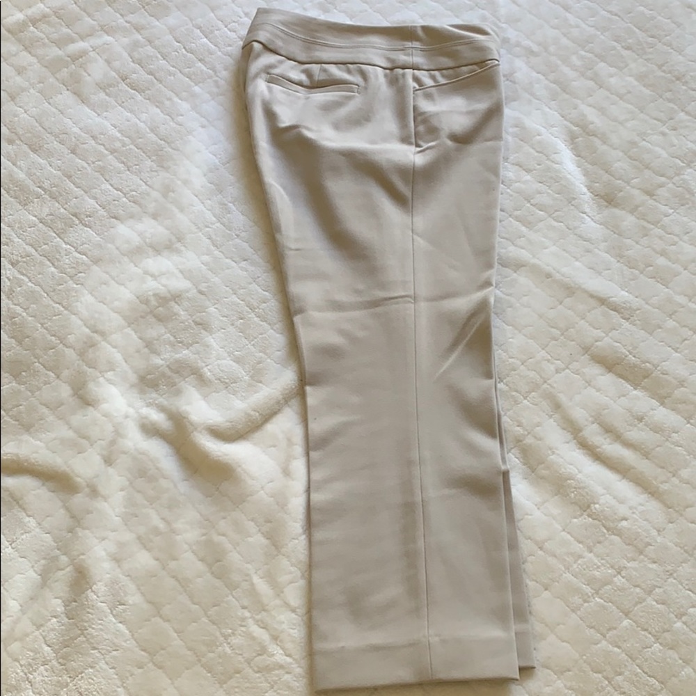 Express beige editor cropped dress pants